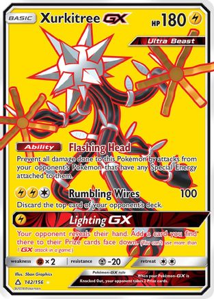 SM  Ultra Prism  142 Xurkitree GX (Full Art)  - Holofoil - Ultra Rare