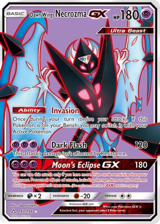 SM  Ultra Prism  143 Dawn Wings Necrozma GX (Full Art)  - Holofoil - Ultra Rare