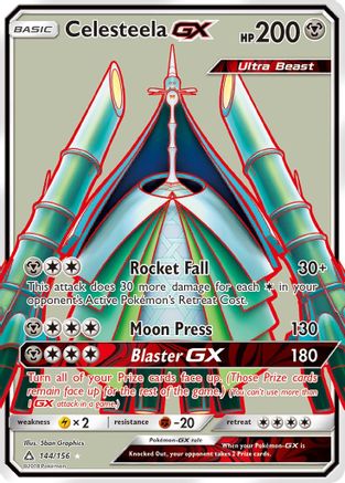 SM  Ultra Prism  144/156 Celesteela GX (Full Art)  - Holofoil - Ultra Rare