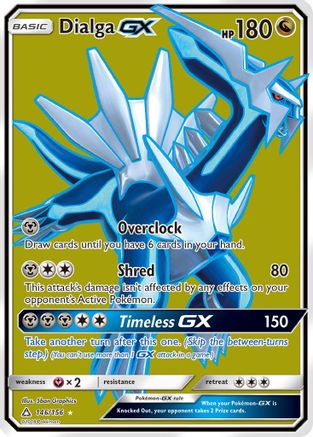 SM  Ultra Prism  146 Dialga GX (Full Art)  - Holofoil - Ultra Rare