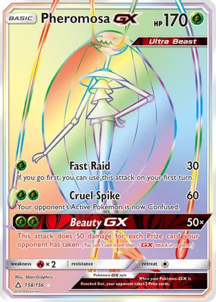 SM  Ultra Prism  158 Pheromosa GX (Secret Rare)  - Holofoil - Secret Rare