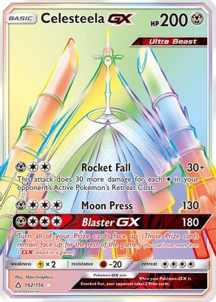 SM  Ultra Prism  162 Celesteela GX (Secret Rare)  - Holofoil - Secret Rare