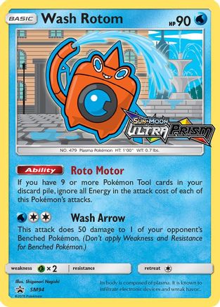 SM Promos  SM94 Wash Rotom  - Holofoil - Promo