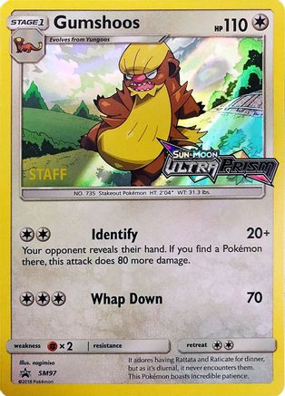 SM Promos  Gumshoos - SM97 (Prerelease) [Staff]  - Holofoil - Promo