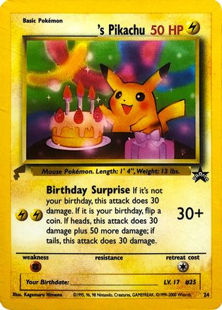 Pikachu World Collection Promos  024 ______'s Pikachu  - Promo