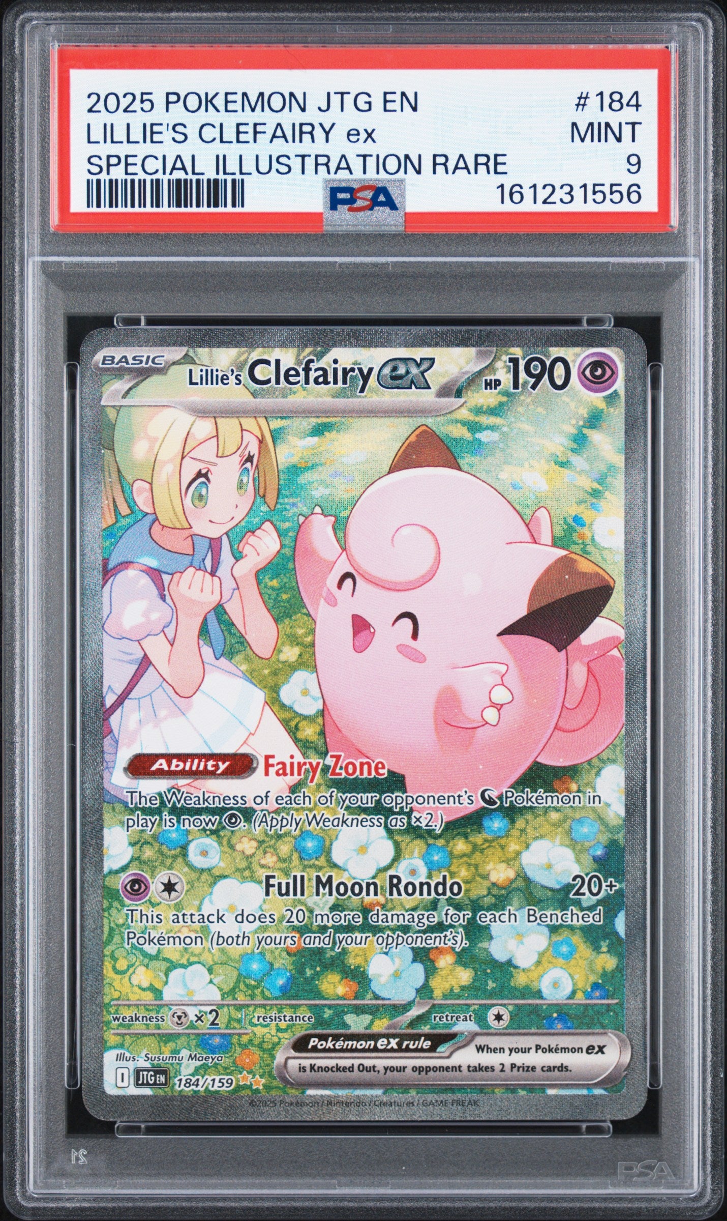 SV09 Journey Together  184/159 PSA9 #161231556 Lillie's Clefairy ex  - Holofoil - Special Illustration Rare
