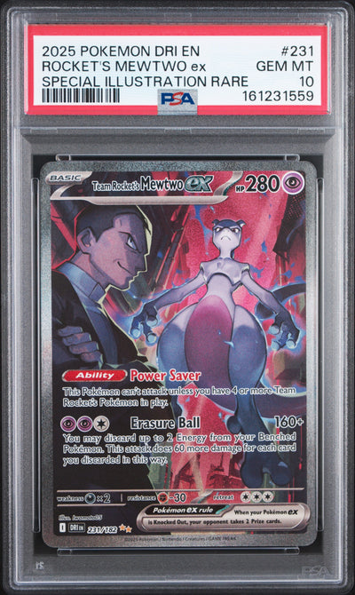 SV10 Destined Rivals  231/182 PSA10 #161231559 Team Rocket's Mewtwo ex  - Holofoil - Special Illustration Rare