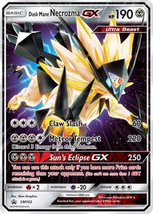 SM Promos  SM102 Dusk Mane Necrozma GX  - Holofoil - Promo