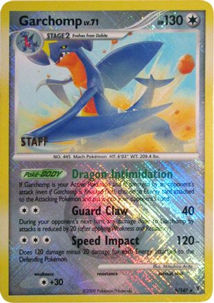 League & Championship Cards /147 Garchomp - 5/147 (Championship Promo) [Staff]  - Reverse Holofoil - Promo