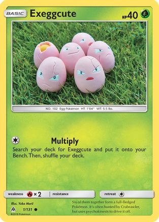 SM  Forbidden Light  001/131 Exeggcute  - Reverse Holofoil - Common
