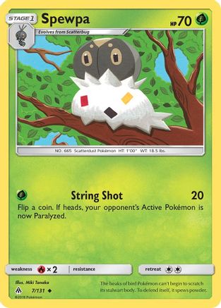 SM  Forbidden Light  007 Spewpa  - Reverse Holofoil - Uncommon