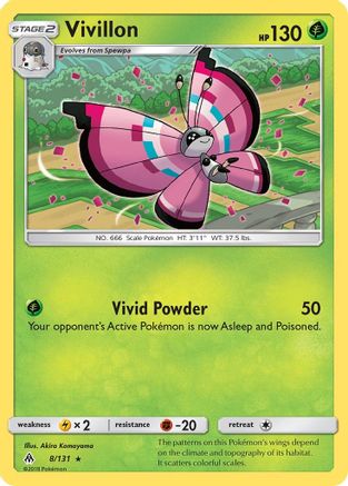SM  Forbidden Light  008 Vivillon  - Rare