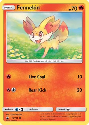 SM  Forbidden Light  015/131 Fennekin (15)  - Common