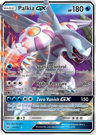 SM  Forbidden Light  020/131 Palkia GX  - Holofoil - Ultra Rare