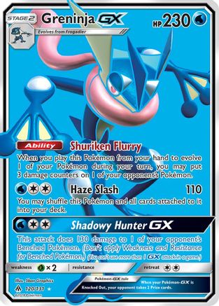 SM  Forbidden Light  120 Greninja GX (Full Art)  - Holofoil - Ultra Rare