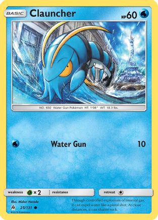 SM  Forbidden Light  025 Clauncher  - Reverse Holofoil - Common