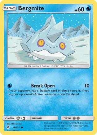 SM  Forbidden Light  029 Bergmite  - Common