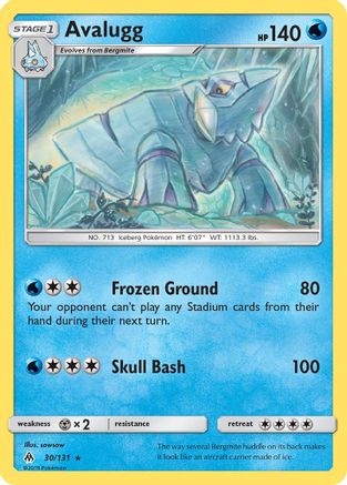 SM  Forbidden Light  030 Avalugg  - Rare