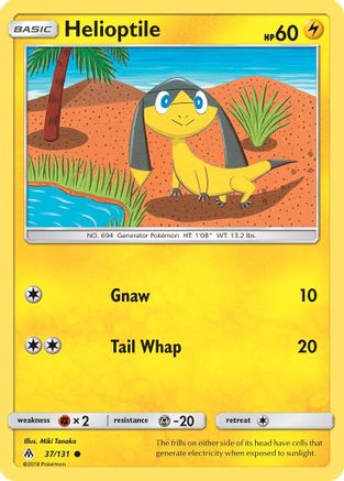 SM  Forbidden Light  037 Helioptile  - Reverse Holofoil - Common