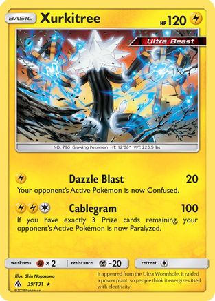SM  Forbidden Light  039/131 Xurkitree  - Reverse Holofoil - Rare