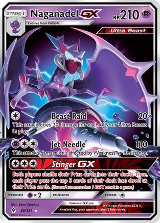 SM  Forbidden Light  056/131 Naganadel GX  - Holofoil - Ultra Rare