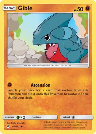 SM  Forbidden Light  060/131 Gible  - Common