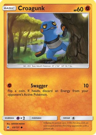 SM  Forbidden Light  063 Croagunk  - Common