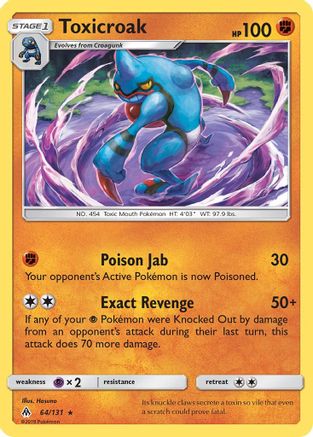 SM  Forbidden Light  064 Toxicroak  - Rare
