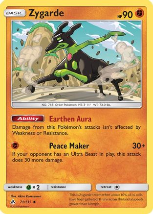 SM  Forbidden Light  071/131 Zygarde (71)  - Reverse Holofoil - Uncommon
