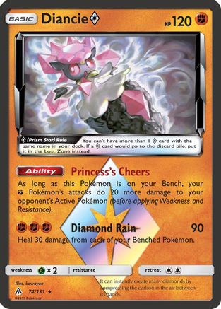 SM  Forbidden Light  074/131 Diancie Prism Star  - Holofoil - Prism Rare
