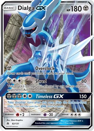 SM  Forbidden Light  082/131 Dialga GX  - Holofoil - Ultra Rare