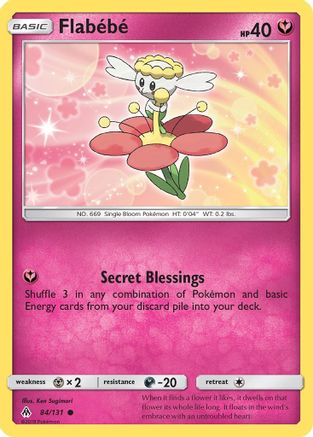SM  Forbidden Light  084/131 Flabebe (84)  - Reverse Holofoil - Common