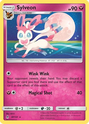 SM  Forbidden Light  087/131 Sylveon  - Rare