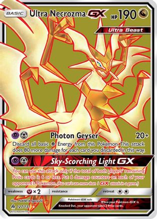 SM  Forbidden Light  127 Ultra Necrozma GX (Full Art)  - Holofoil - Ultra Rare