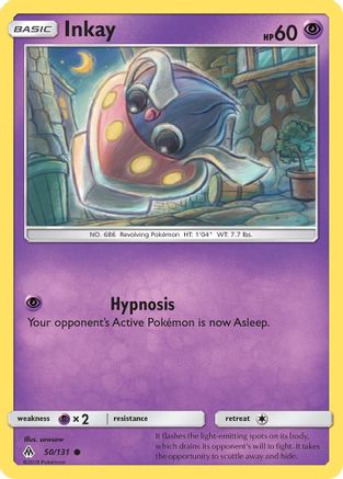 SM  Forbidden Light  050/131 Inkay  - Reverse Holofoil - Common