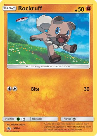 SM Promos  SM120 Rockruff  - Holofoil - Promo