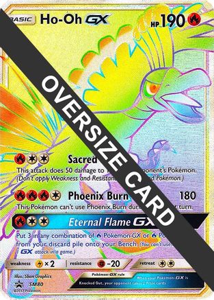 Jumbo Cards  Ho-Oh GX - SM80 (SM Black Star Promo)  - Holofoil - Promo
