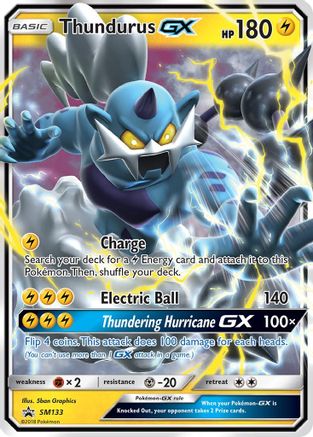 SM Promos  SM133 Thundurus GX  - Holofoil - Promo