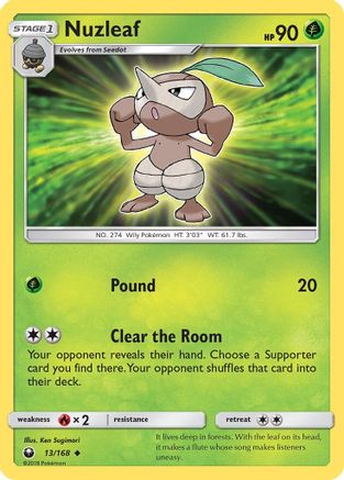 SM  Celestial Storm  013 Nuzleaf  - Uncommon