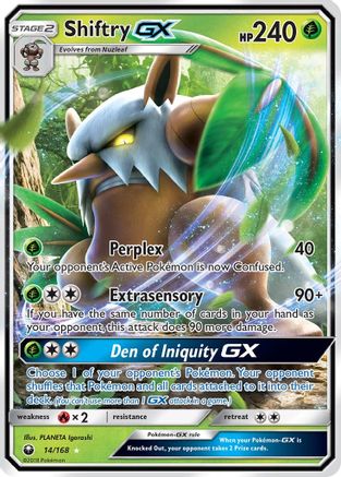 SM  Celestial Storm  014/168 Shiftry GX  - Holofoil - Ultra Rare