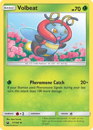 SM  Celestial Storm  017 Volbeat  - Reverse Holofoil - Uncommon
