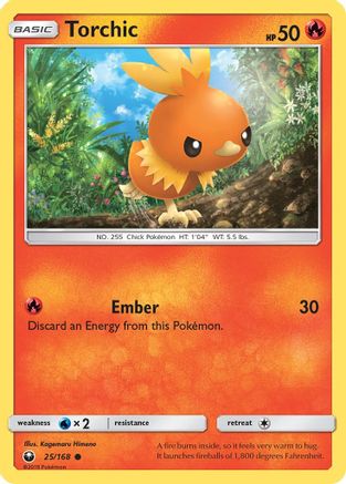 SM  Celestial Storm  025/168 Torchic (25)  - Reverse Holofoil - Common