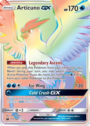 SM  Celestial Storm  171 Articuno GX (Secret)  - Holofoil - Secret Rare