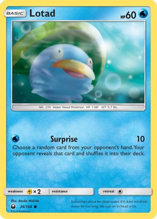 SM  Celestial Storm  036/168 Lotad  - Common