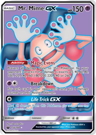 SM  Celestial Storm  156 Mr. Mime GX (Full Art)  - Holofoil - Ultra Rare