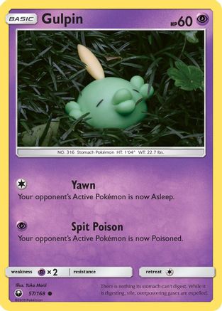 SM  Celestial Storm  057/168 Gulpin  - Reverse Holofoil - Common