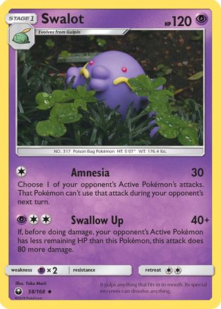 SM  Celestial Storm  058/168 Swalot  - Uncommon
