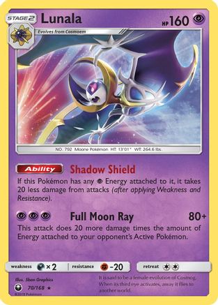 SM  Celestial Storm  070 Lunala  - Holofoil - Holo Rare