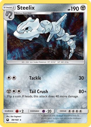 SM  Celestial Storm  089/168 Steelix  - Holofoil - Holo Rare