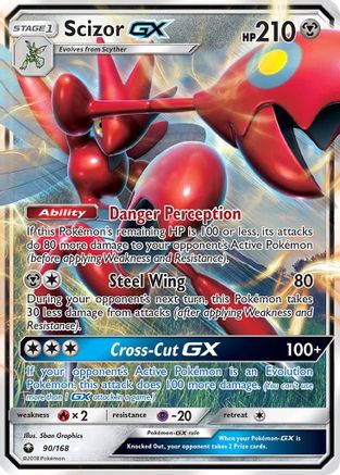 SM  Celestial Storm  090/168 Scizor GX  - Holofoil - Ultra Rare